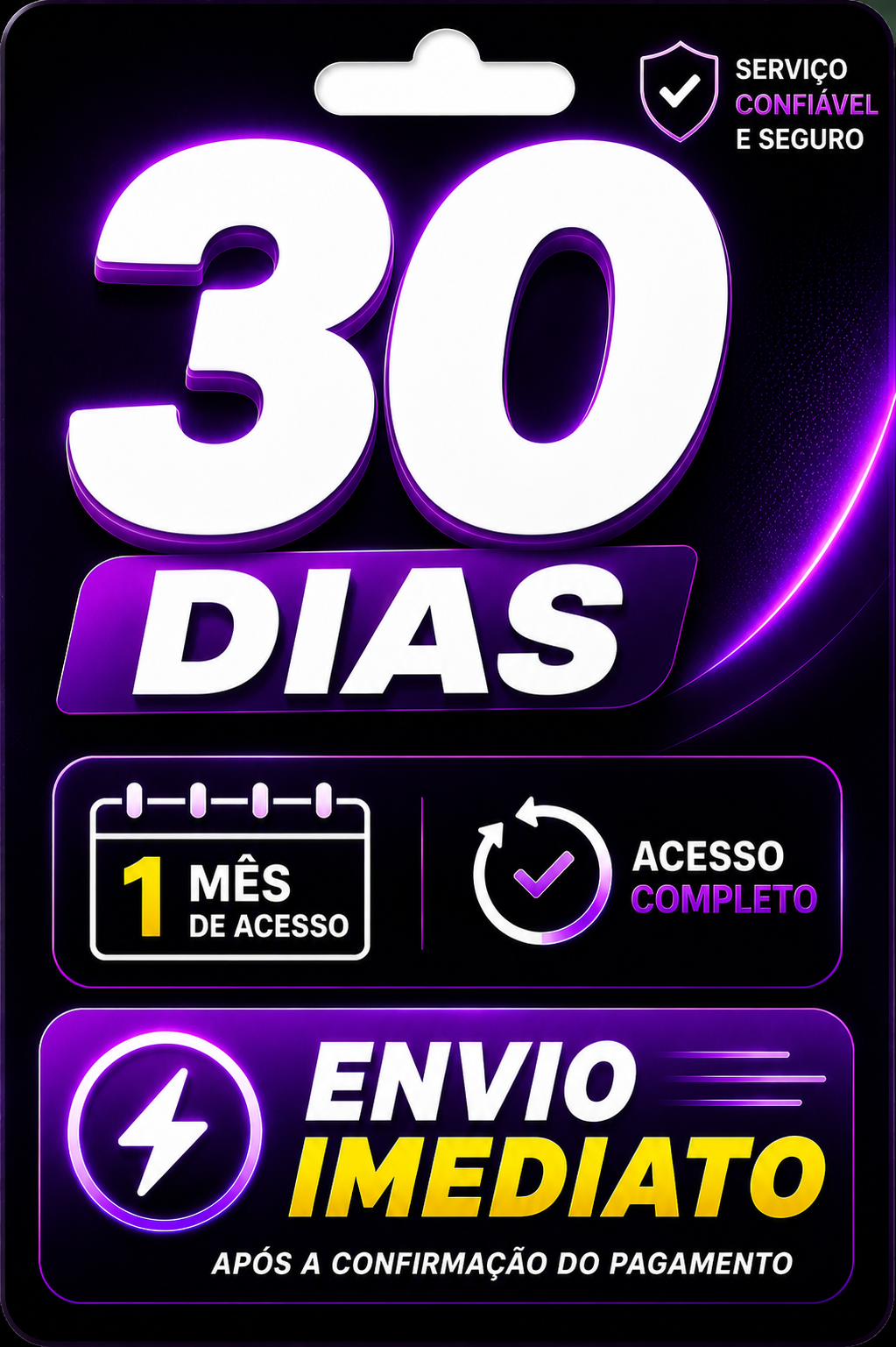 Produto de recarga UniTV 30 dias